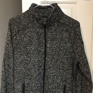 Avalanche brand; gray and white flecked jacket; size medium